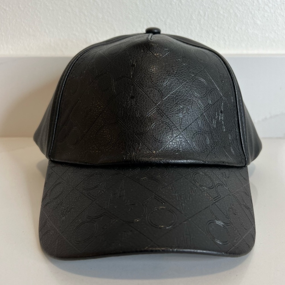 Disney Black Embossed Leather-Look Baseball Cap